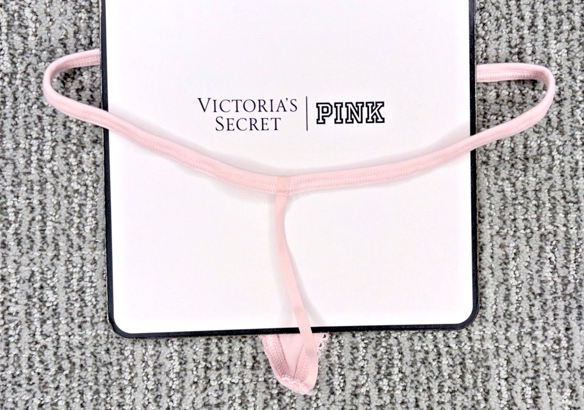 Victoria’s Secret NWT XXL Pink Sparkle Rhinestone Stretch V String Panty Sexy