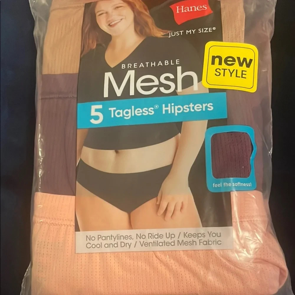 Hanes Just My Size 3 Pair Women’s Breathable Mesh Underwear Panties Hipster