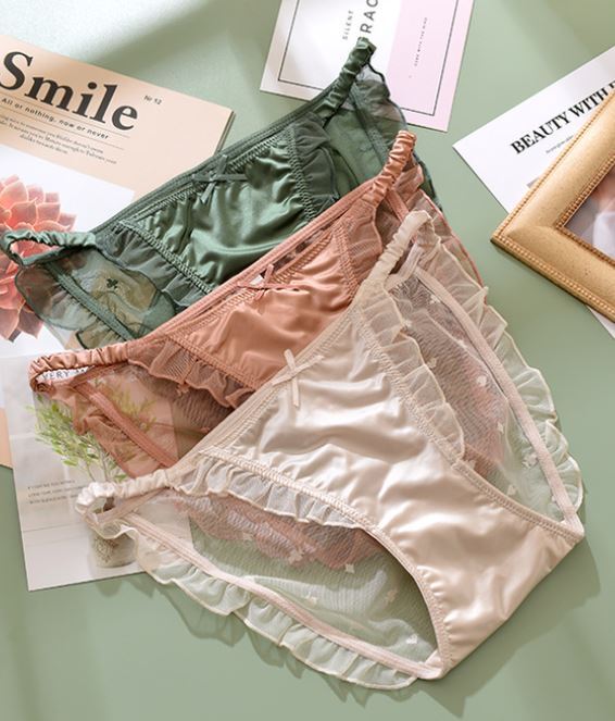 1/6 Pack Lot Womens Satin Panties String Bikini Underwear Sheer Thongs Brief
