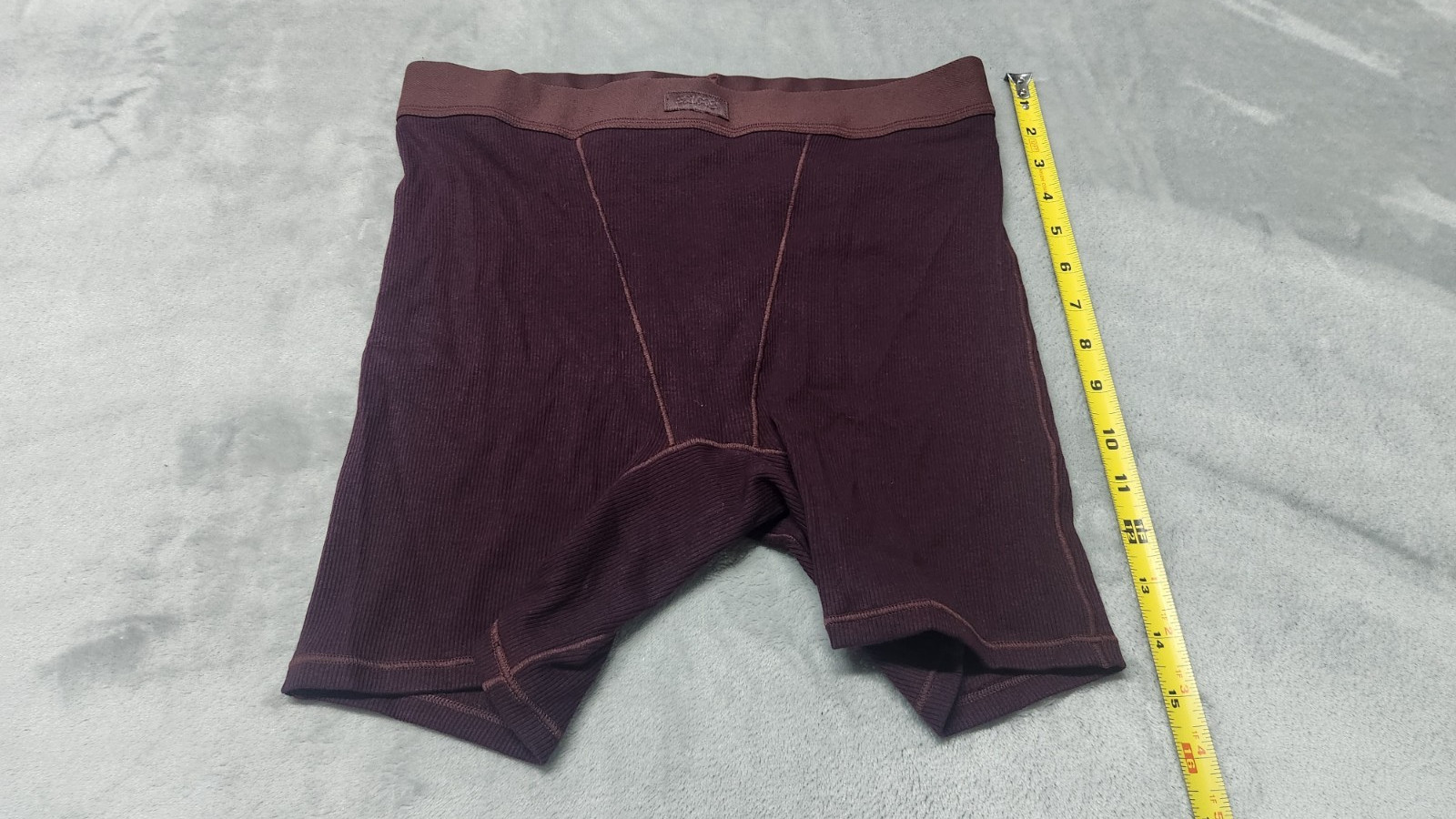 SKIMS Medium Currant Cotton Rib Boxer PN-HWS-0042 NWT Athletic