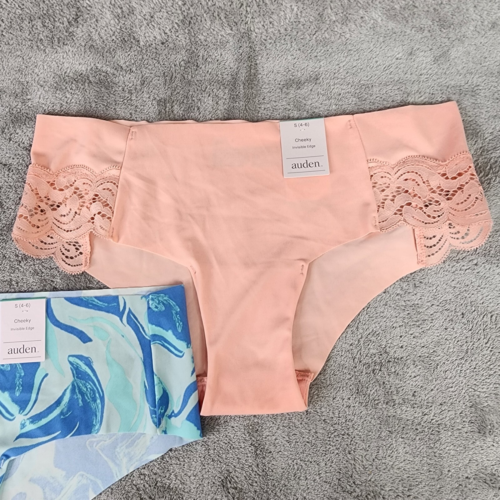 3 Womens Laser Cut Cheeky Underwear Lace Auden Mixed Lot of 3 Size S (4-6)