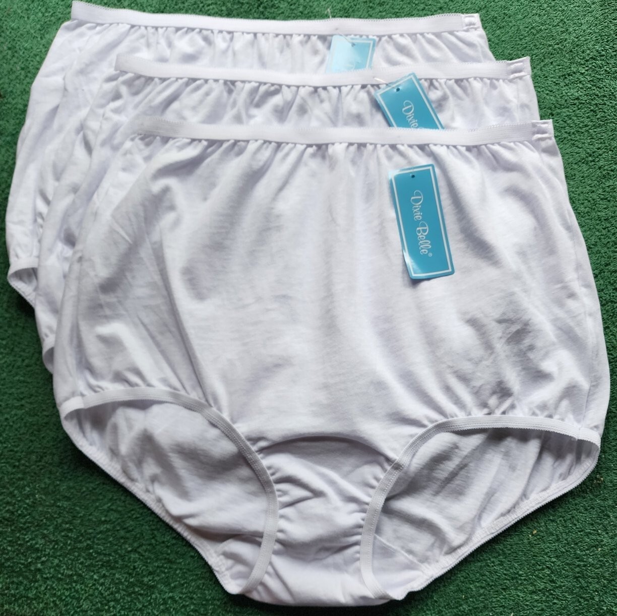 3 Pair Dixie Belle Panties White 100% Cotton Size 15 Panty Finally Back In Stock