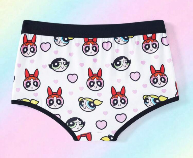 Women’s Teens Powerpuff Girls X SHEIN Kawaii Cartoon Boyshort Shortie Panty L