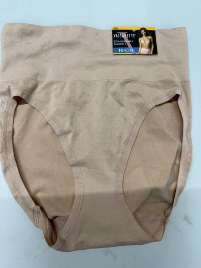 4 Pcs VASSARETTE VF Seamless Smoothing BRIEF #13274 Panty HONEY BEIGE Sz- M / 6