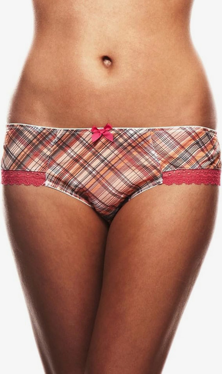 Cleo By Panache Sadie Orange Briefs 16 Knickers Pants Gingham Check Panties