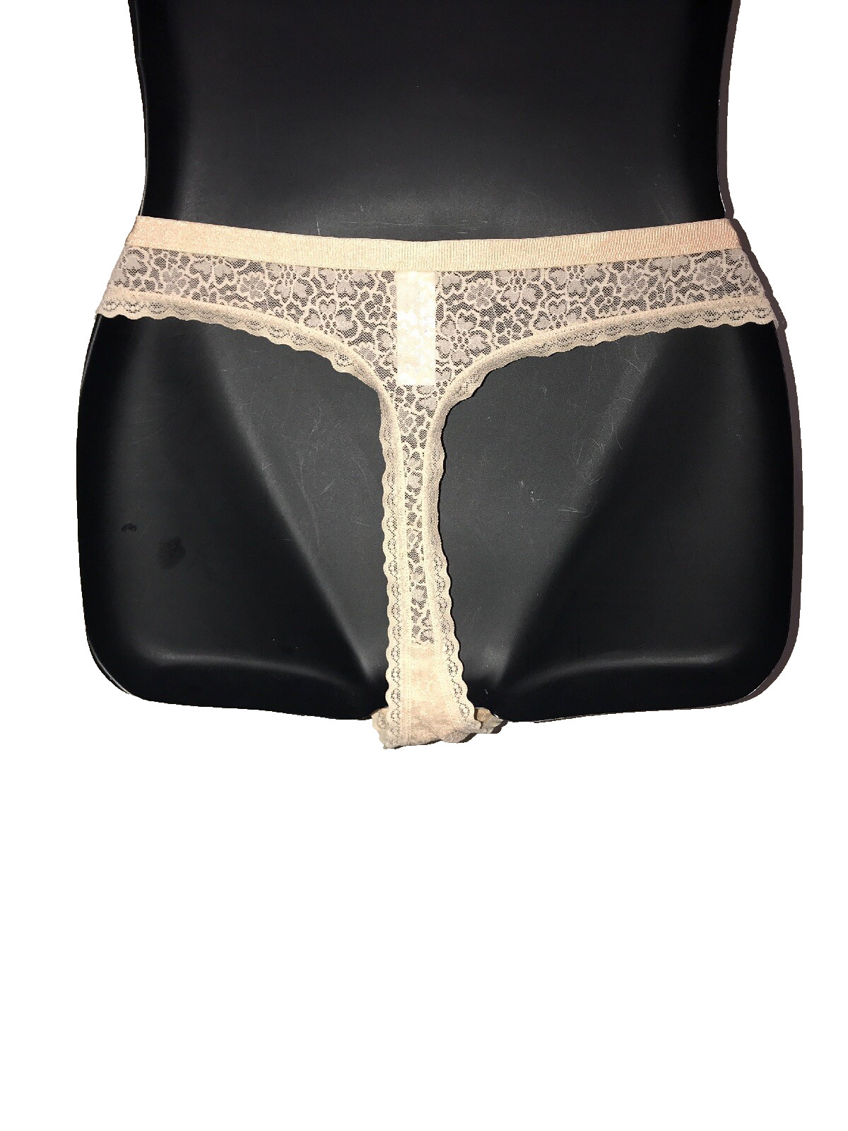 NWTS No Boundaries Floral Lace Thong Sissy Panty Beige Nude Underwear Size 2X