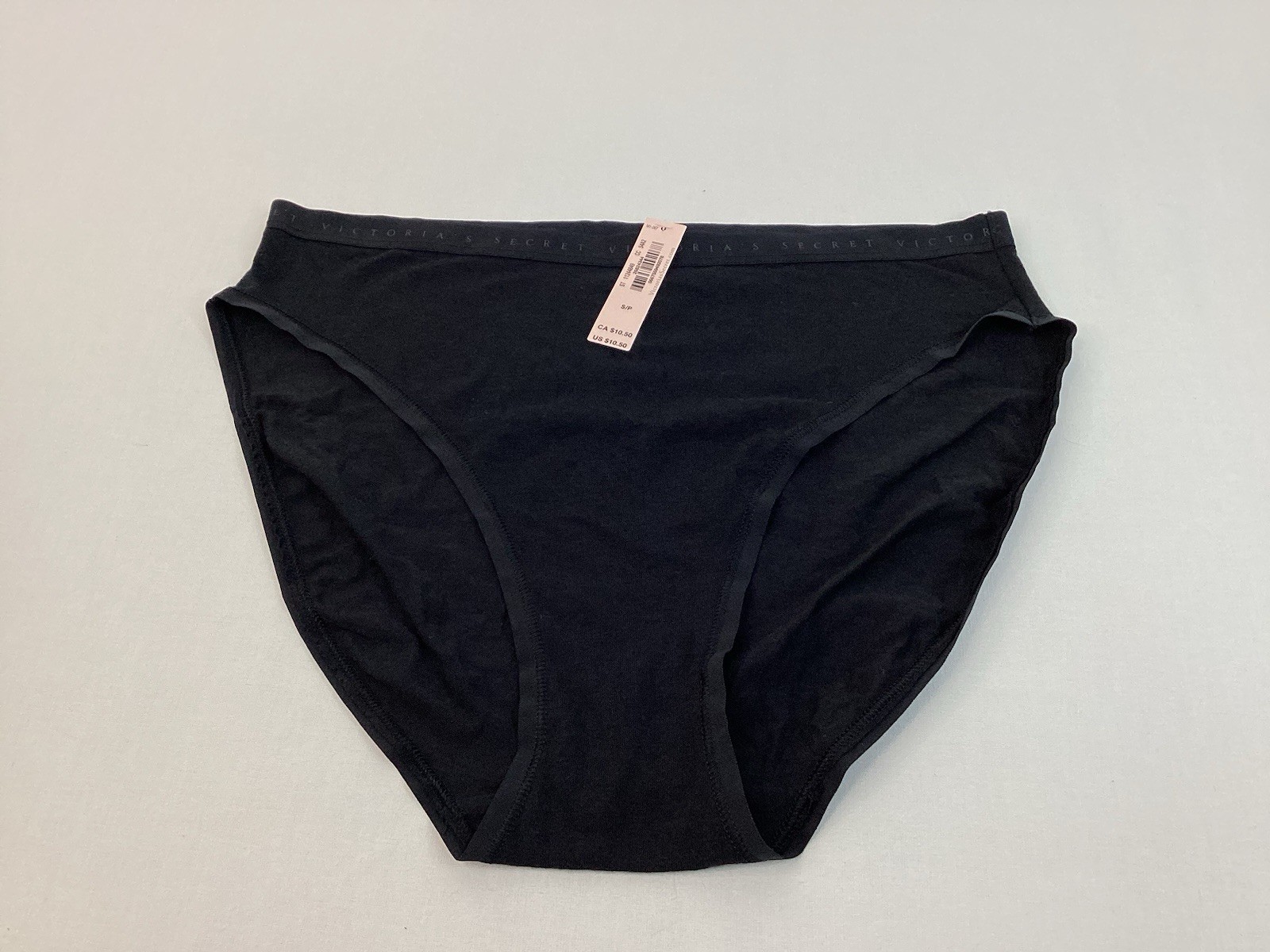 Victoria Secret Panties Black High Leg Brief SIZE S/P NWT