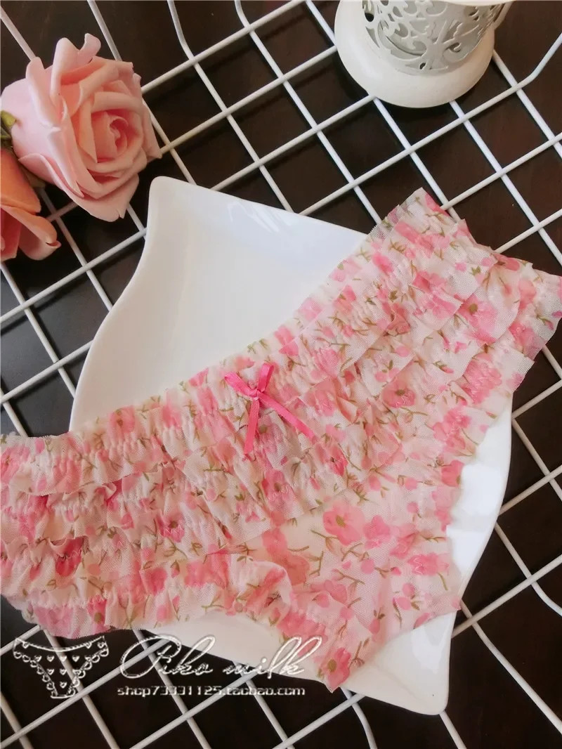 Fashion Low Waist Lingerie Cute Sweet Female Panties Underwear Cake Layer.