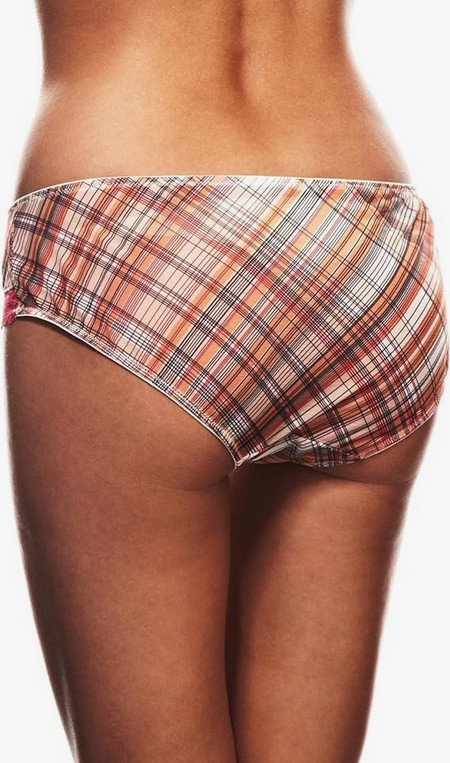 Cleo By Panache Sadie Orange Briefs 16 Knickers Pants Gingham Check Panties