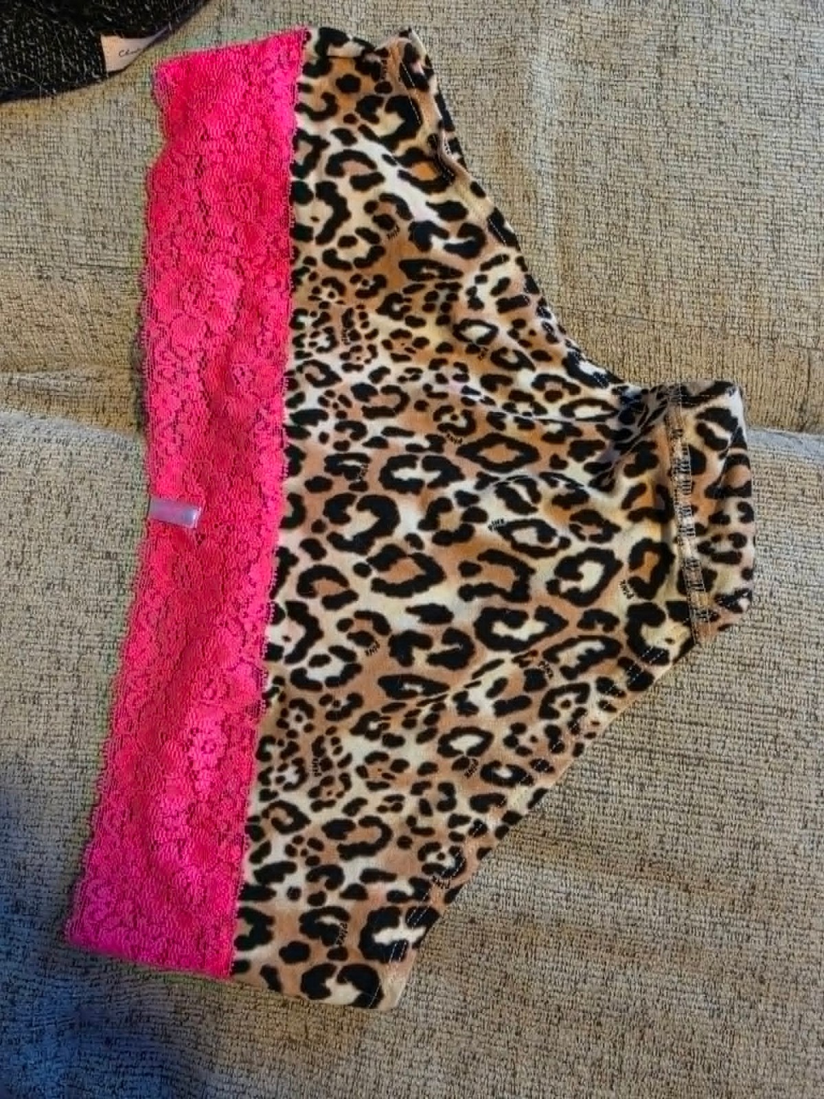 Victoria’s Secret PINK panties feature a vibrant neon pink floral lace waistband