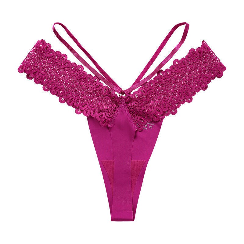 4 Packs Lot Women Sexy Lingerie G String Thons Lace Panties Seamless Underwear
