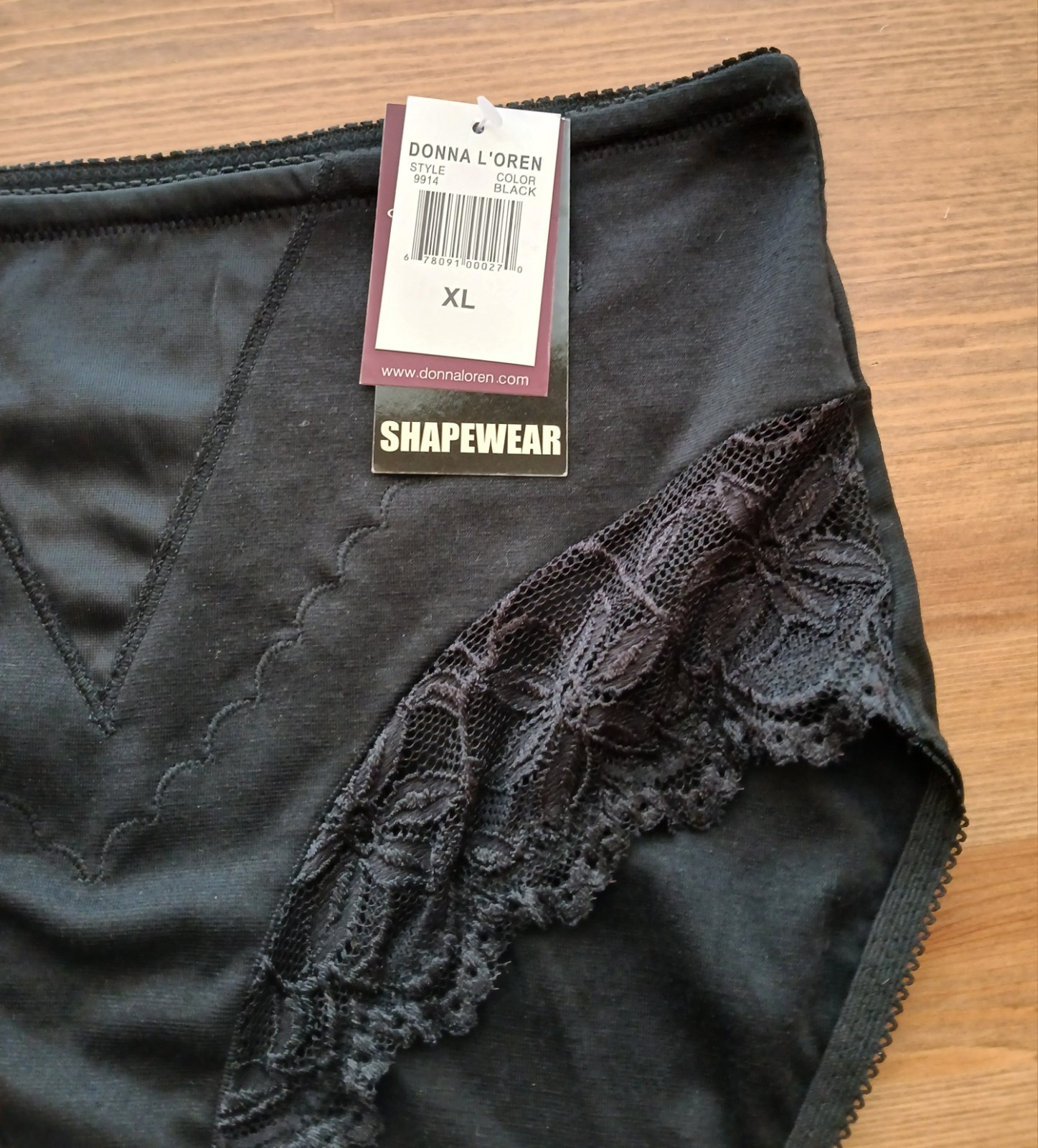 Donna L’oren Shapewear Brief Panty XL Black Comfortable Tummy Control
