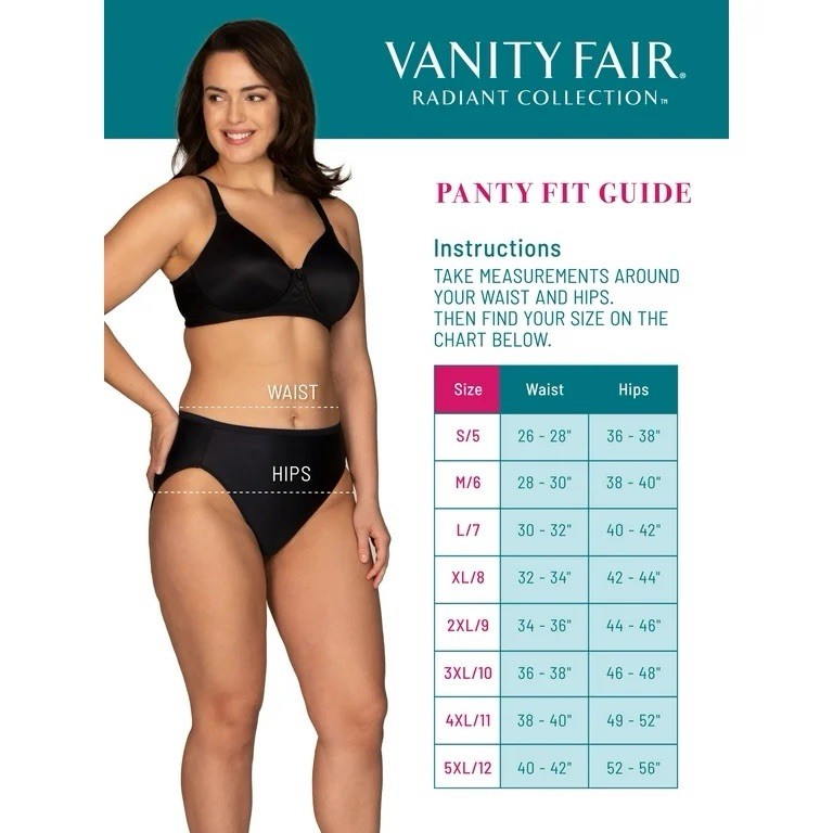 VANITY FAIR ILLUMNATION Brief ROSE BEIGE Womens Size 10 3XL Style # 13811