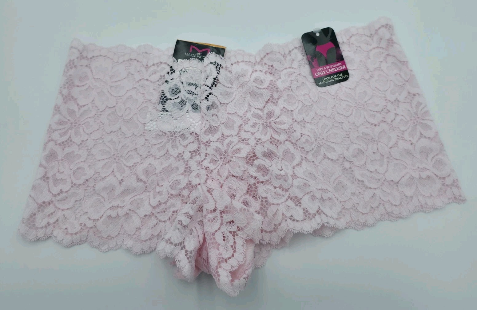 Maidenform Boyshort Panties Womens Small Lace 2-Pack Pink Multicolor DMCLBS