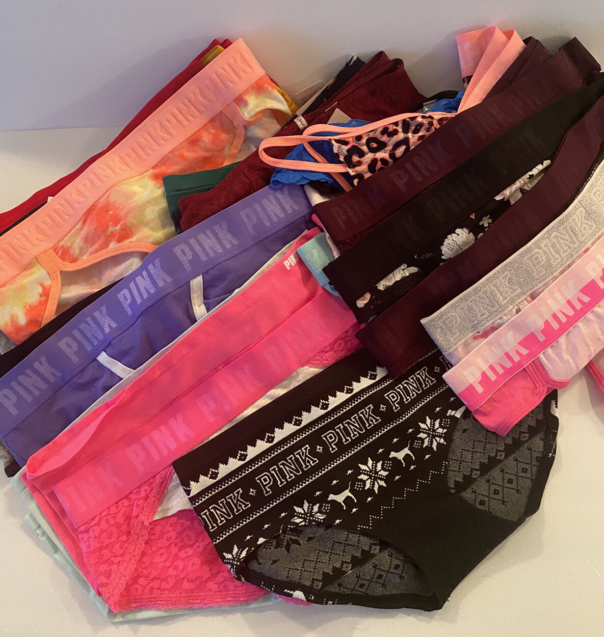 10x VS PINK Panties XL Asst Colors & Styles Resale Starter Lot Gifts NWT