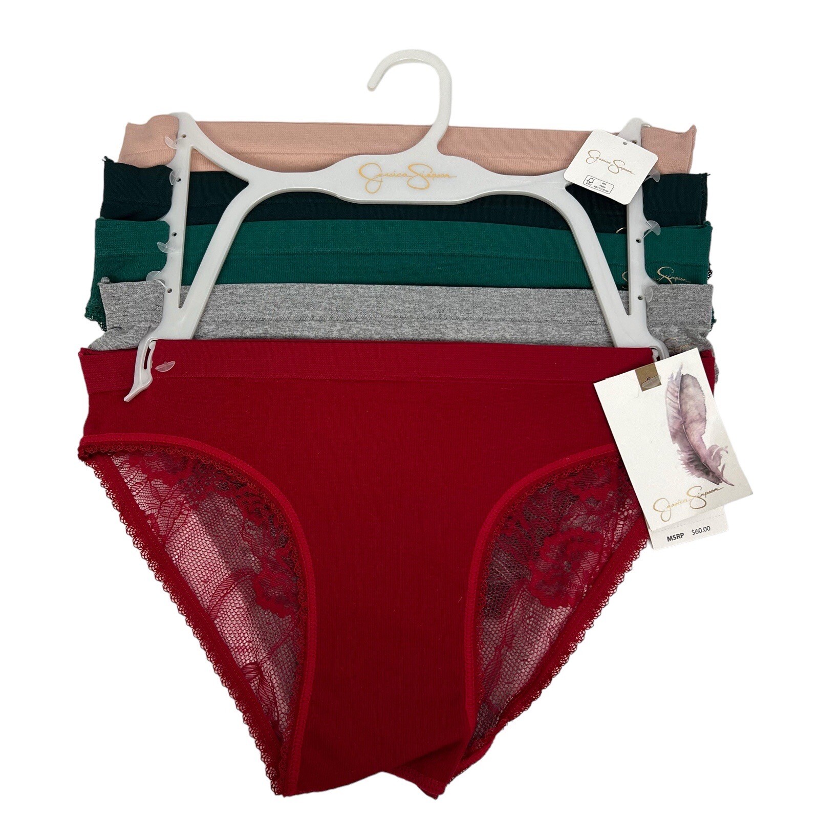 Jessica Simpson Women’s Pantie Small Pkg/5 Ultra Flirty Bikini Fit Multi Colors