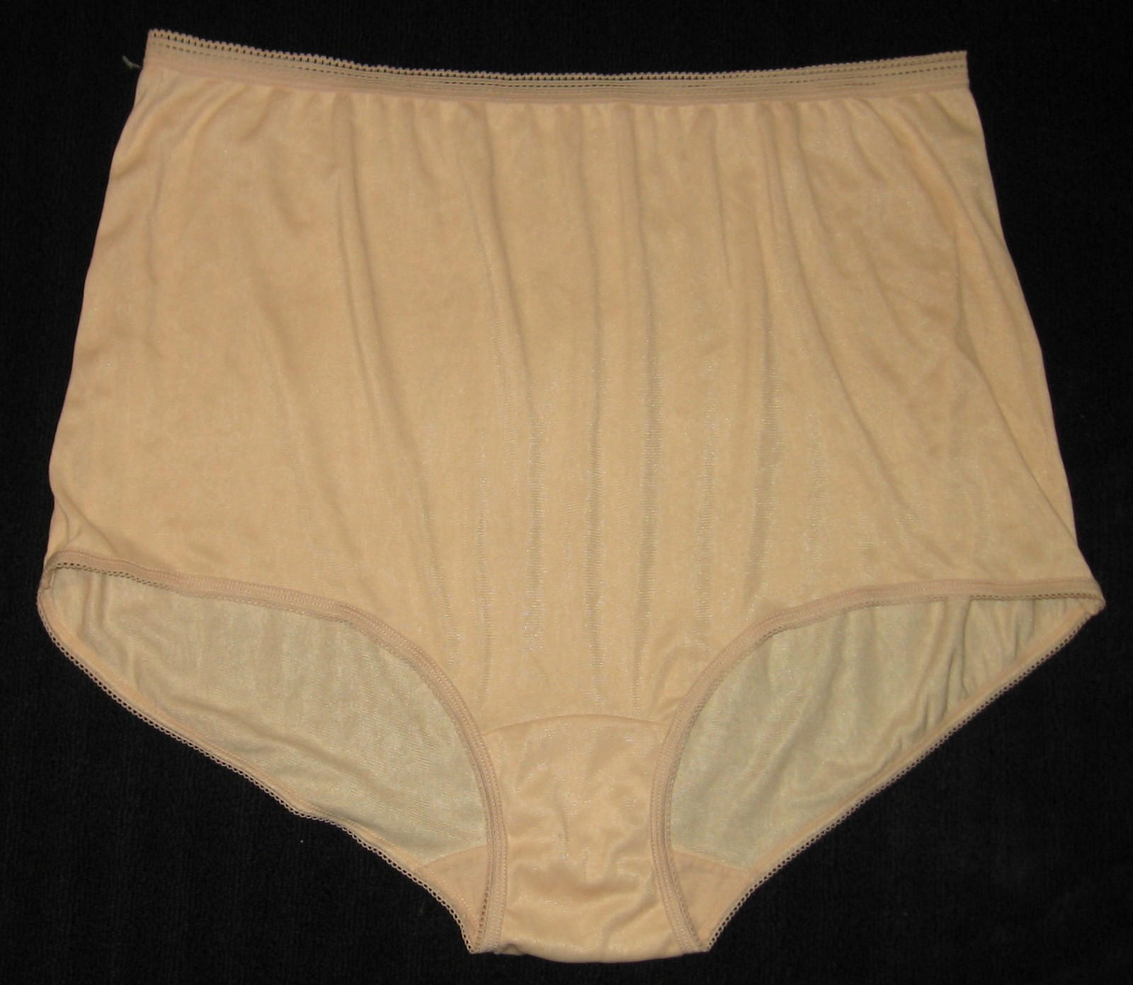 NEW VTG SZ 10 SEARS ROSE ACETATE POLY FULL CUT GRANNY BRIEF PANTIES +