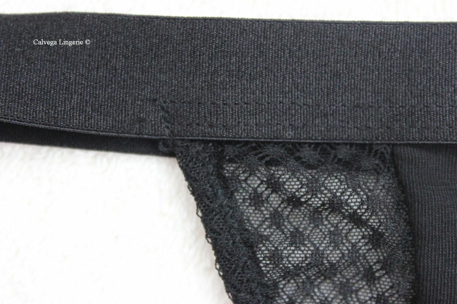 NWT COSABELLA BISOU0231 “Bisou” Low Rise Panel G-String Thong, Black, Italy, O/S