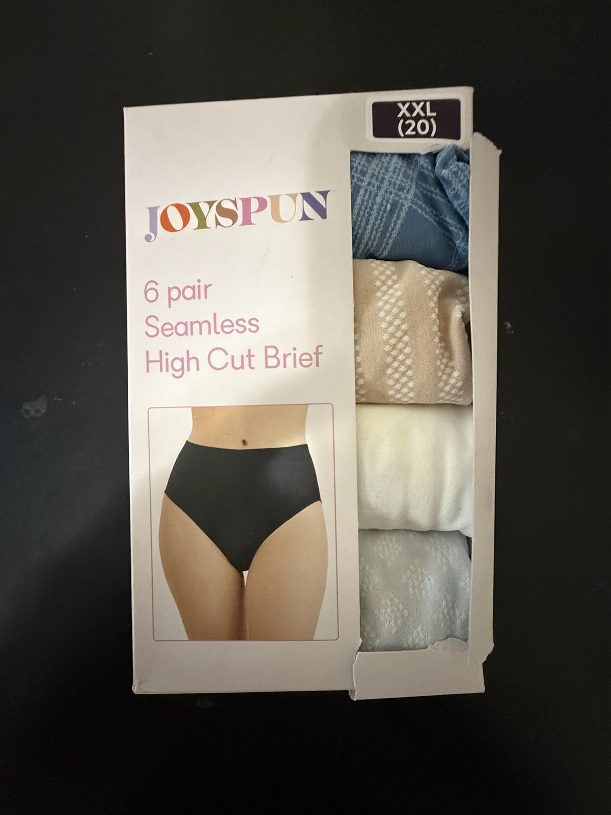 Joyspun Panties High Cut Briefs Seamless 4 Count Panties Size 20 / XXL