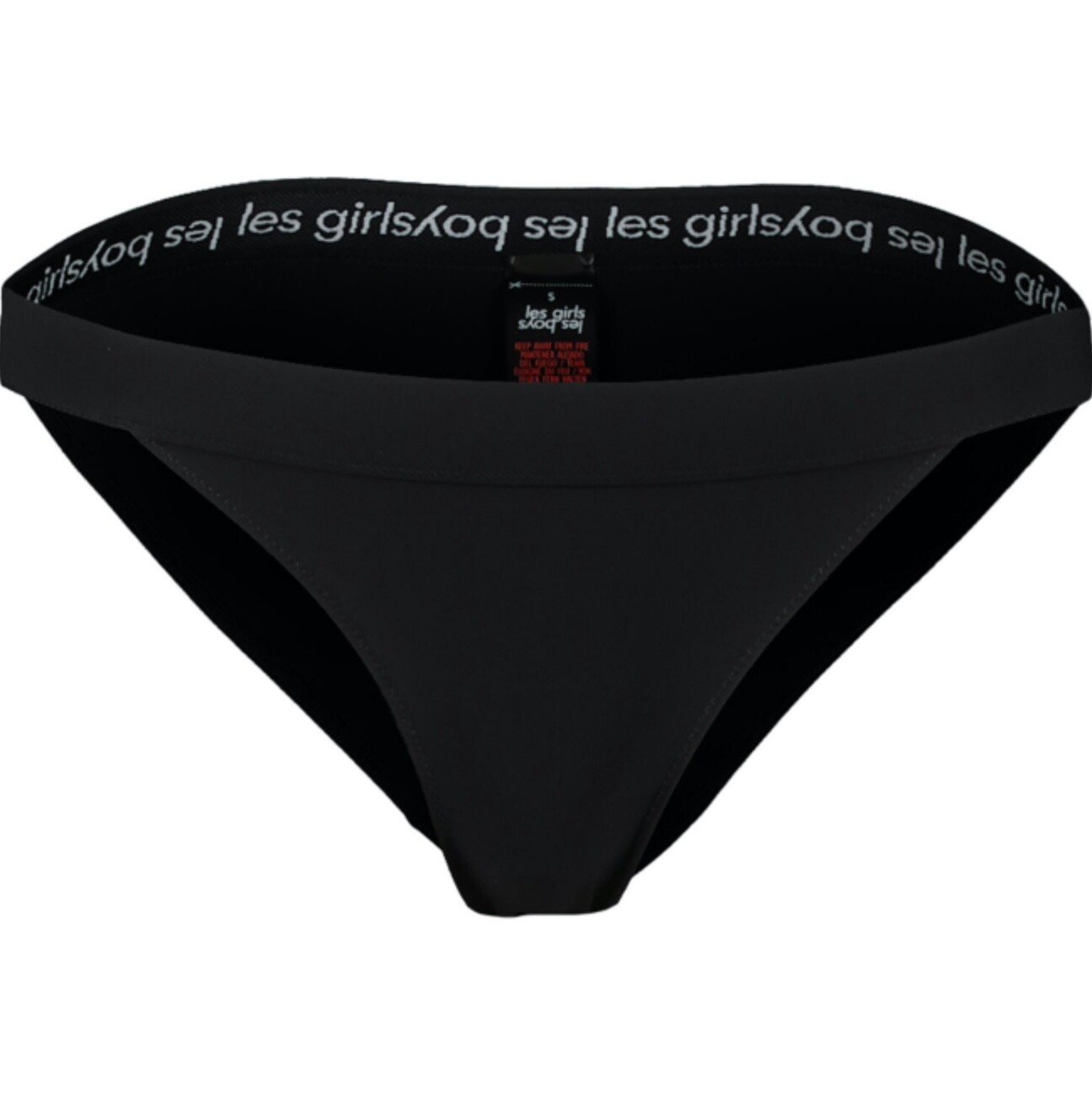 LES GIRLS LES BOYS Black Signature Branded Waistband Briefs – XS – £25