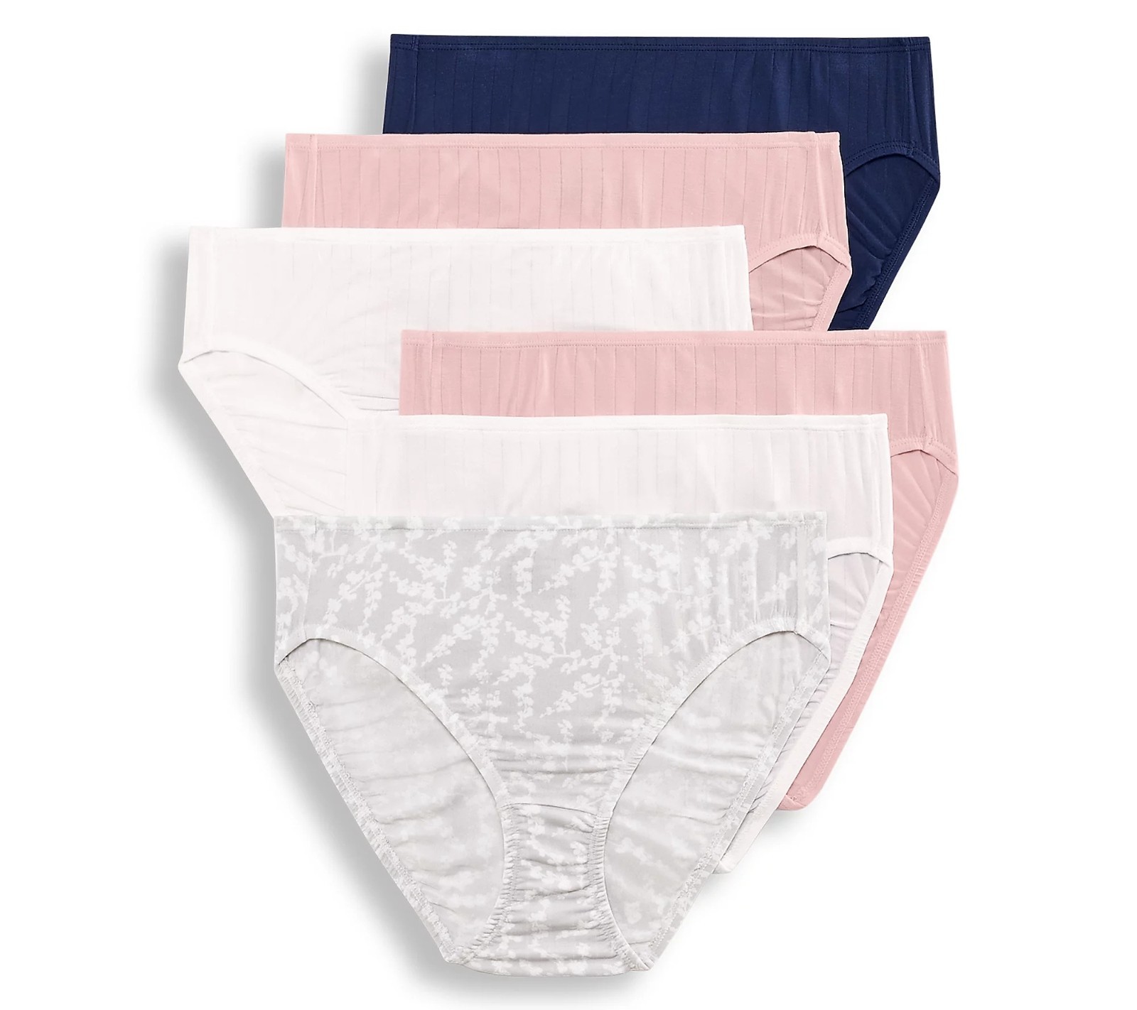 Jockey Supersoft Breathe French Cut Panties 6-Pack Mauve Size 5 S A629540 NWT Ne