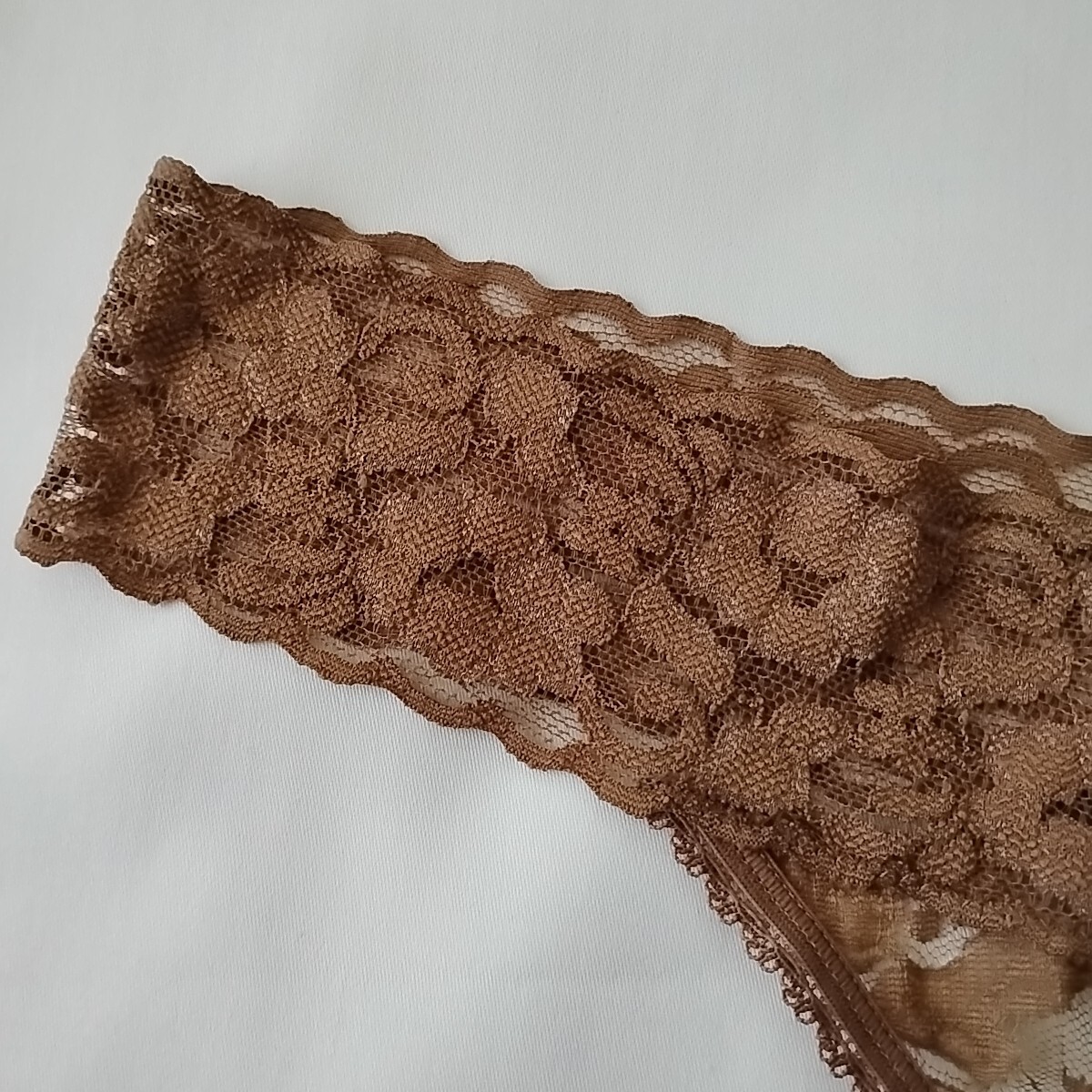 NWT INC Thong Brown Floral Lace SIZE 2XL