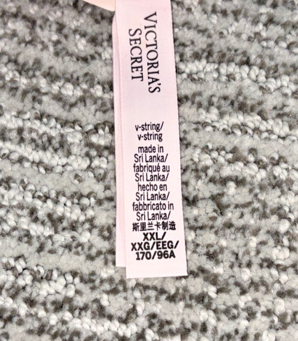 Victoria’s Secret NWT XXL Pink Sparkle Rhinestone Stretch V String Panty Sexy