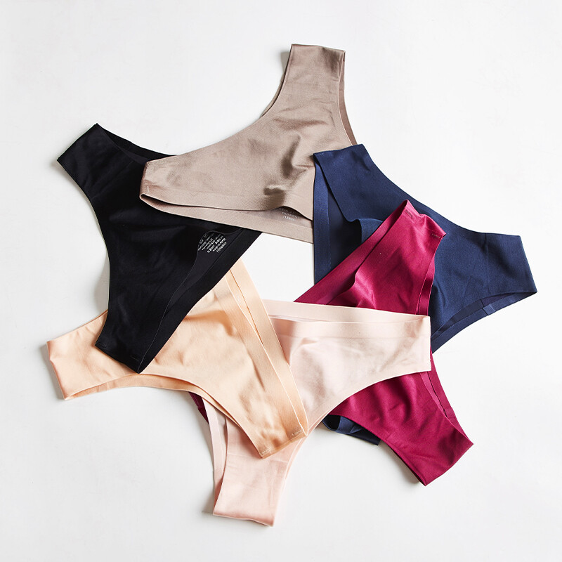 1-6 Pack Womens Sexy Lingerie Seamless Panties Briefs Underwear Low Waist Thongs