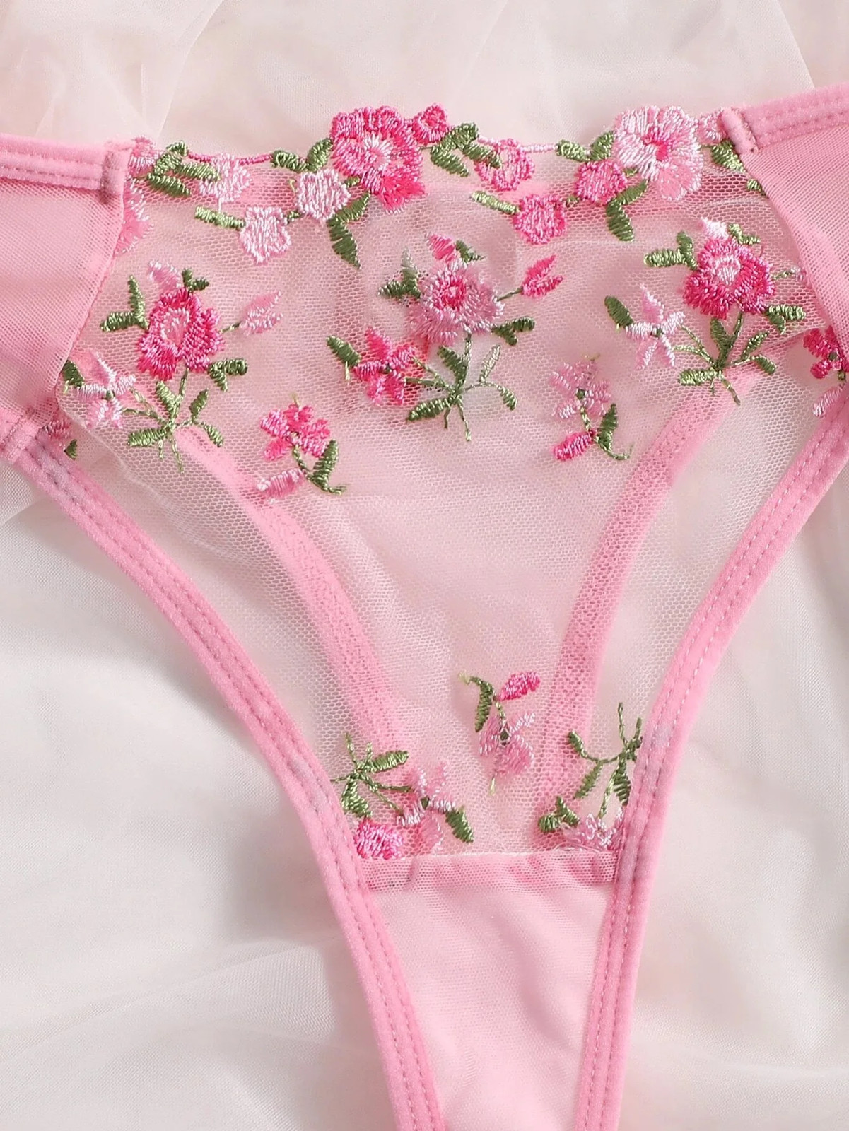 Women Sexy Lace Lingerie Fashion Wire Free Sexy Underwear Set For Women Embroide