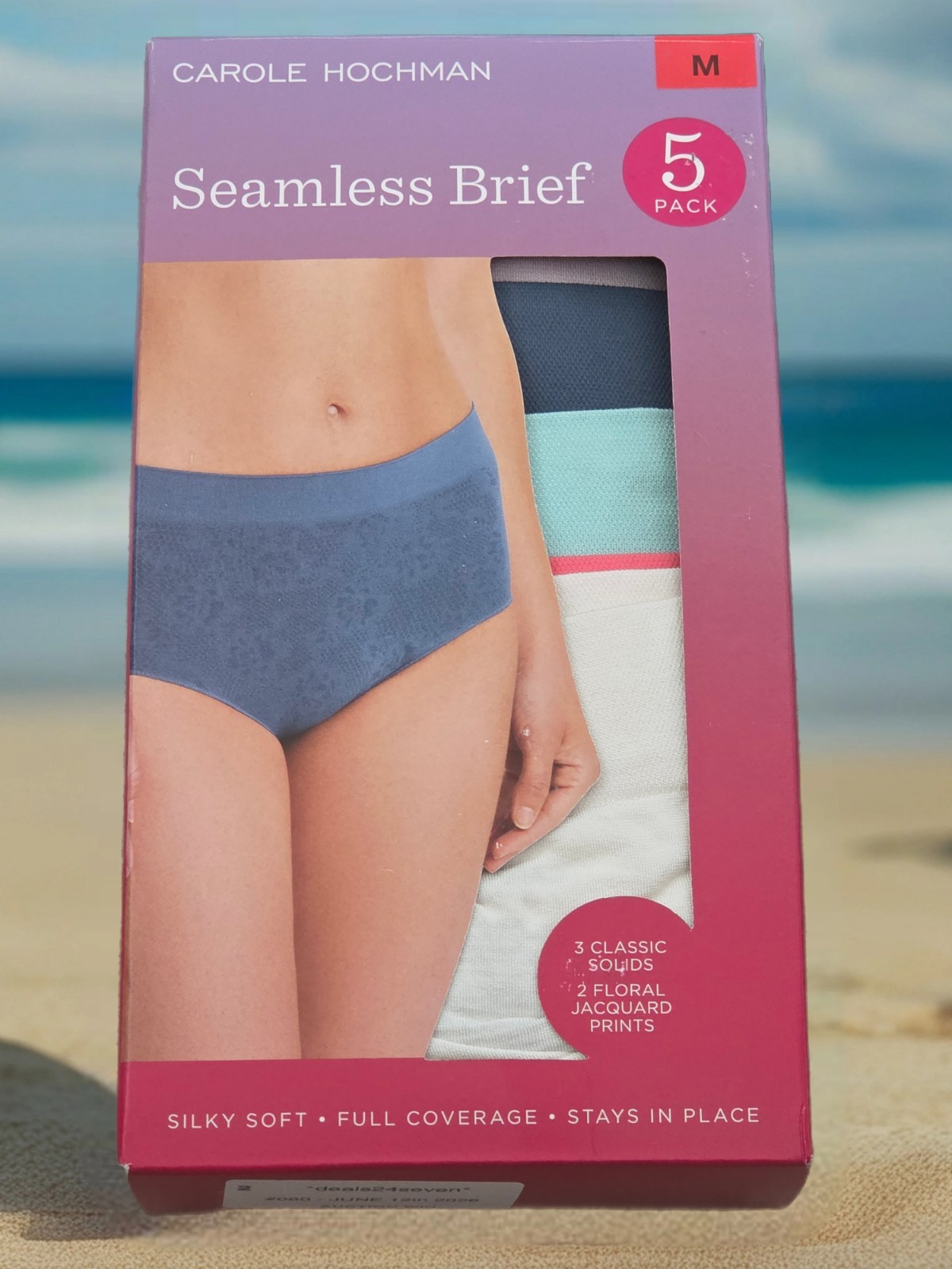 New Carole Hochman silky soft full coverage 5 pack briefs Women M