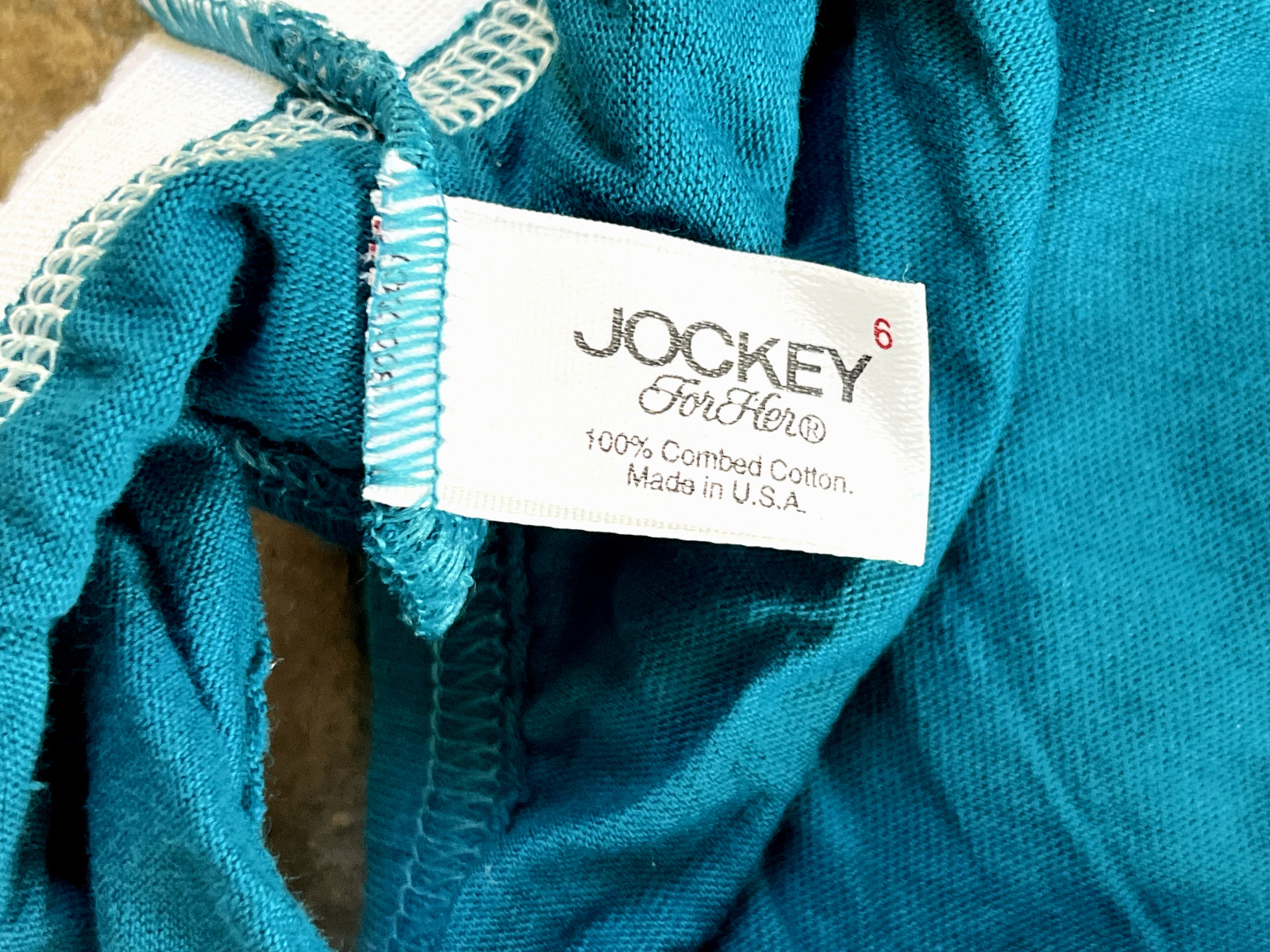325 JOCKEY Med TEAL Blue Wide Waist French Hi Cut Leg Brief Panties #264 NWOT