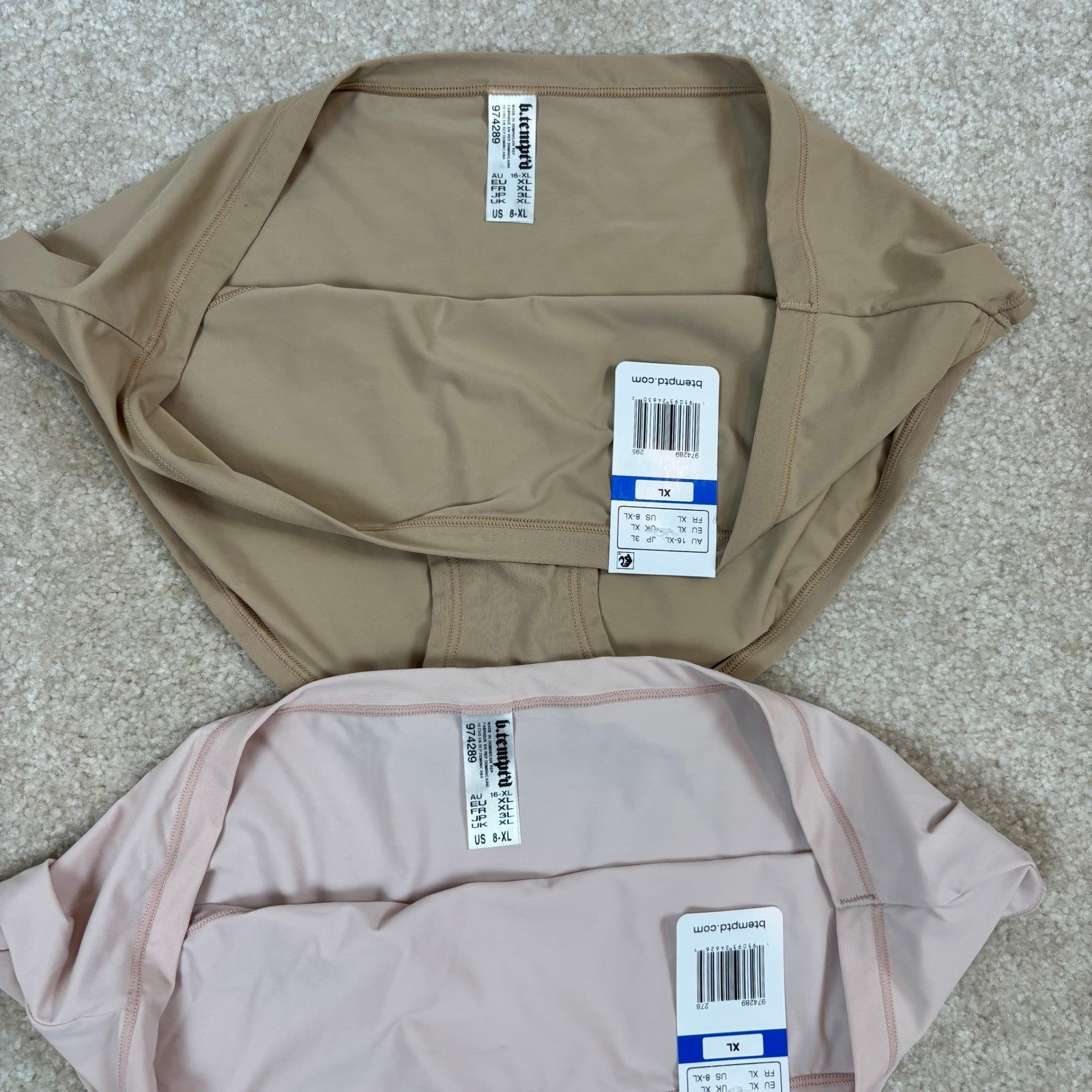 b.tempt’d by Wacoal Sculpted Hipster Panties 2 Pack Tan Pink 974289 XL Womens
