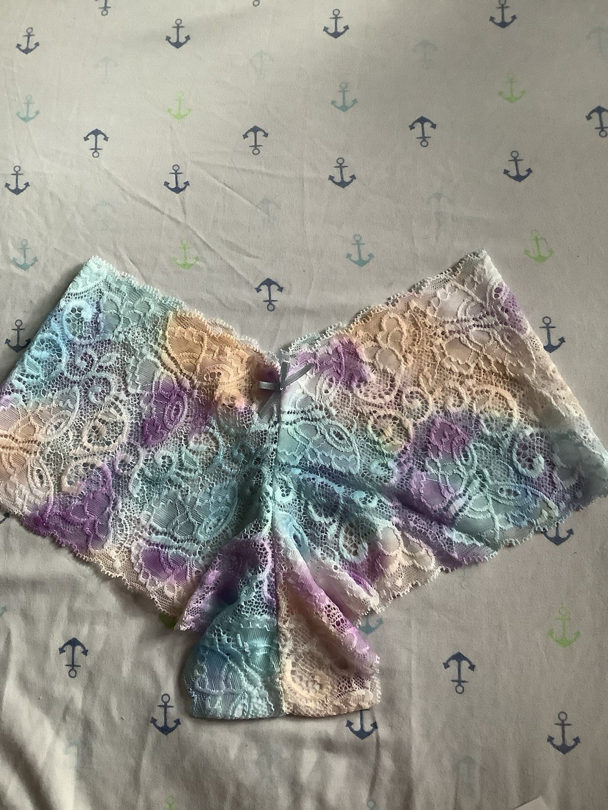 Women’s Teens Gradient Butterfly Lace Floral Cheeky Panties Stretch 4pk Small