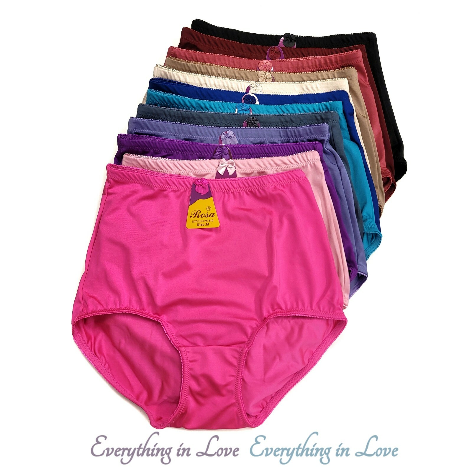 Valentine Gift High Waist Light Tummy Control Full Coverage Satin Brief Panties