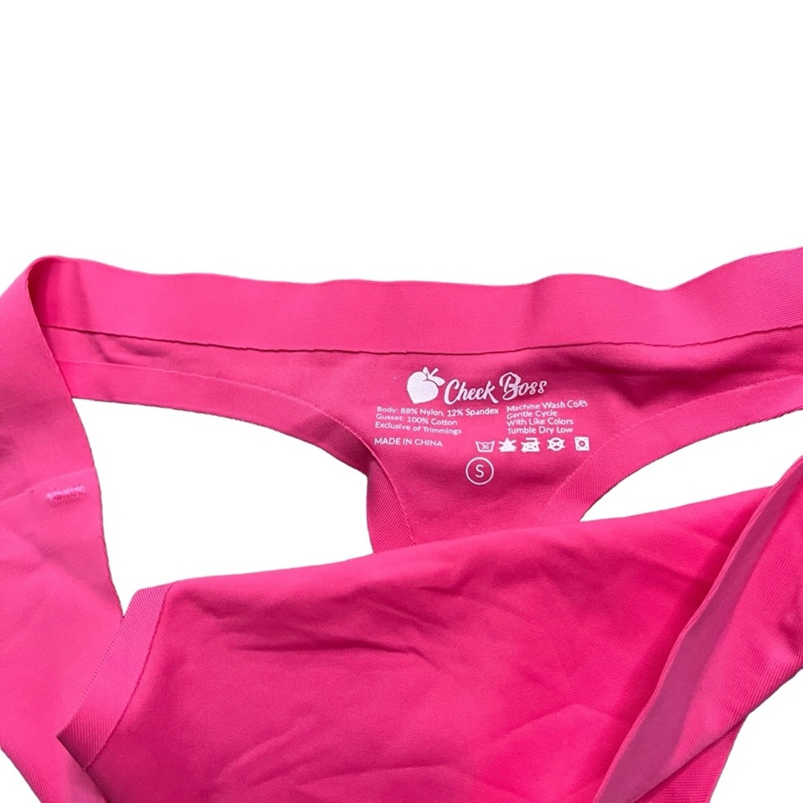 Cheek Boss Thong Size Small Pink
