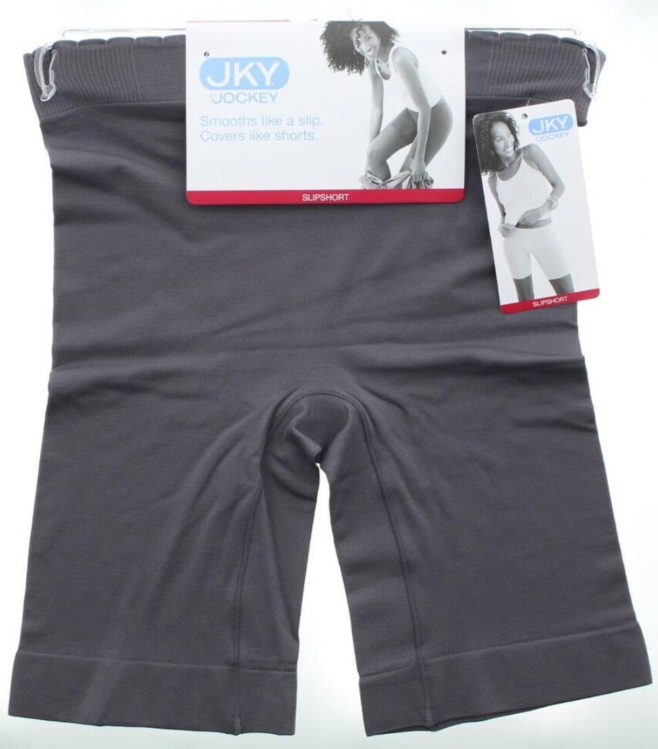 Jockey Slipshort 2PK SMALL Gray Microfiber Stretch Cotton Smoothing JKY