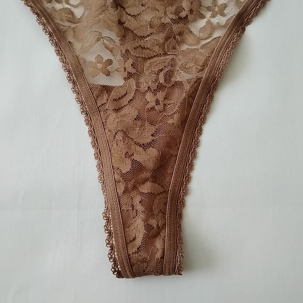 NWT INC Thong Brown Floral Lace SIZE 2XL
