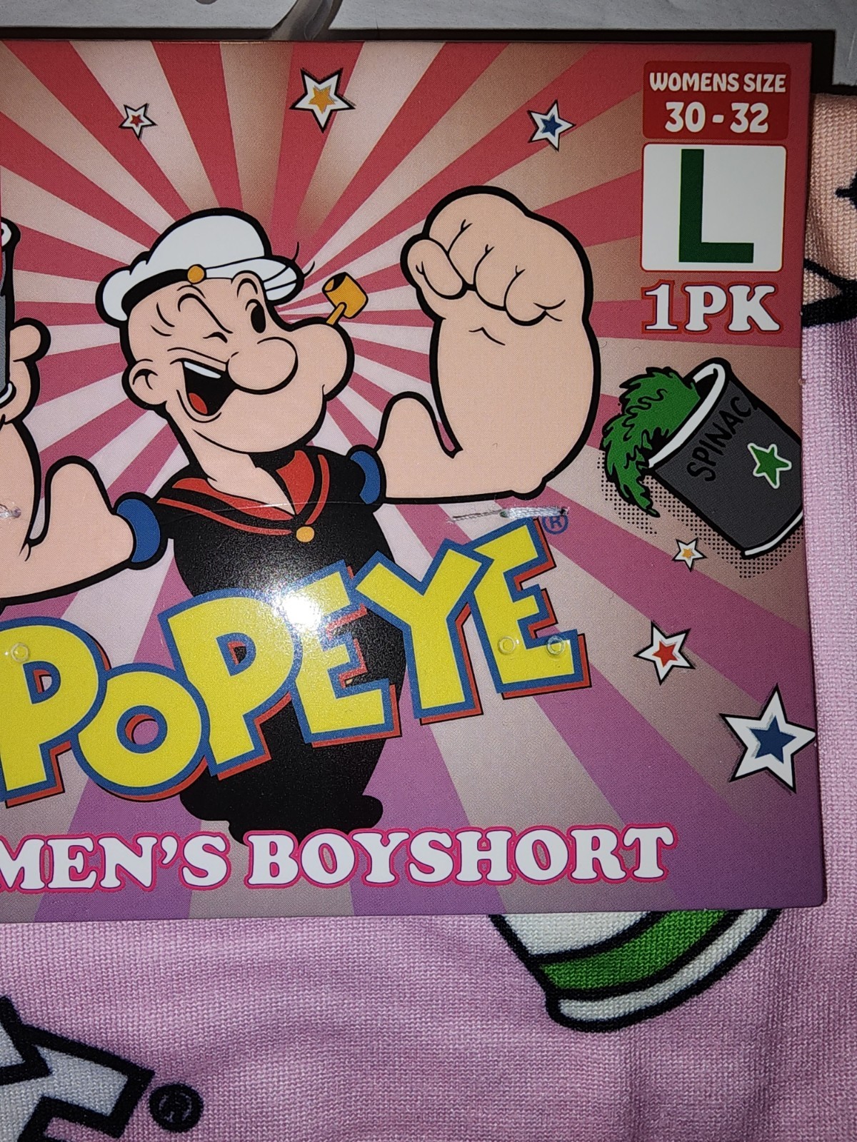New Popeye Women’s Boy Short Size Large 30-32