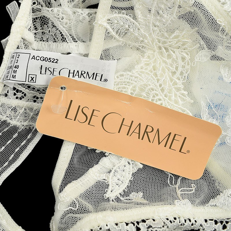 LISE CHARMEL Ivory Art et Volupte Forme X Lace Bridal Thong Underwear MEDIUM NWT