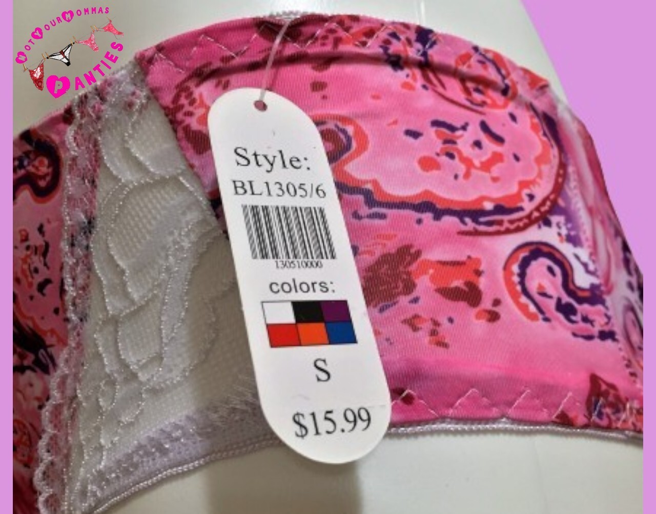 LACY EXCLUSIVE daily, pink/multi-colored, floral, hi-cut briefs with lace [S]