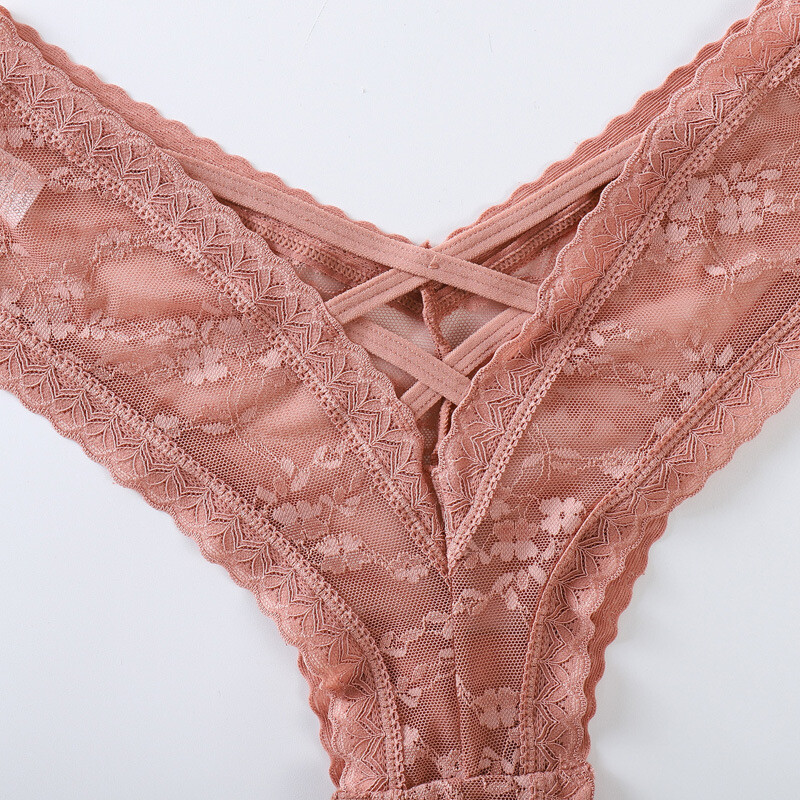 5 Pack Lot Sexy Womens Sheer Lace Panties Thongs Ladies Underwear Lingeries Soft