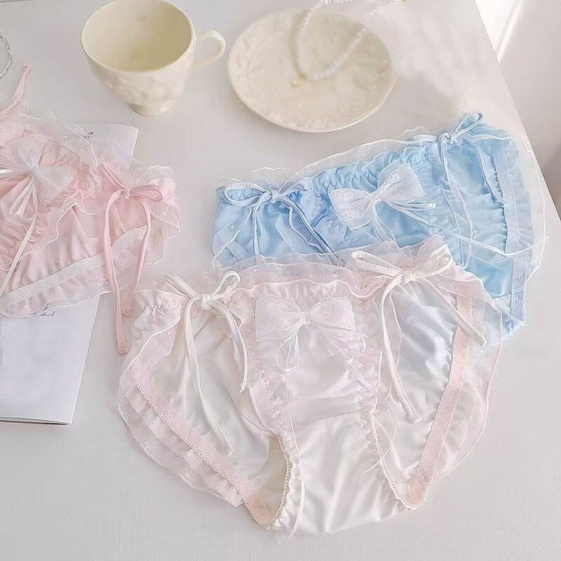 Japanese Lolita Girls Sweet Low Waist Briefs Underwear Underpants Panties