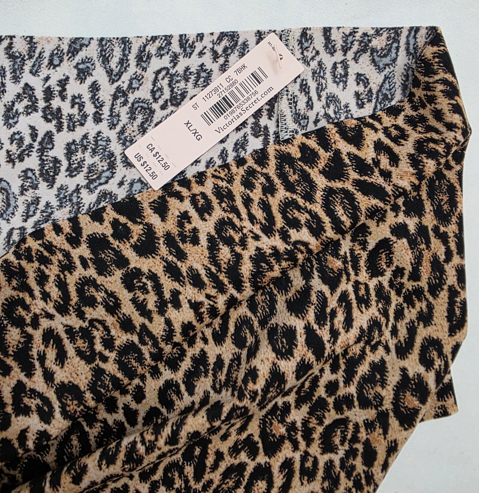 Victoria’s Secret (XL) NO SHOW HIGH WAIST THONG Panty Natural LEOPARD NWT