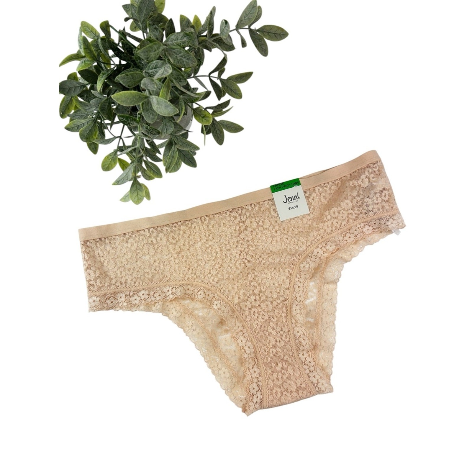 Jenni by Jennifer Moore Lace Bikini Panty in Nude Size Large