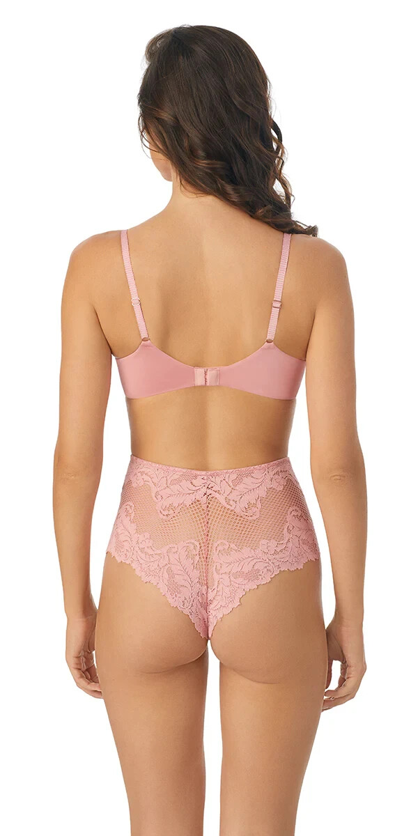 Le Mystere L33805 Rose Bud Lace Allure High Waist Thong Panty Size M