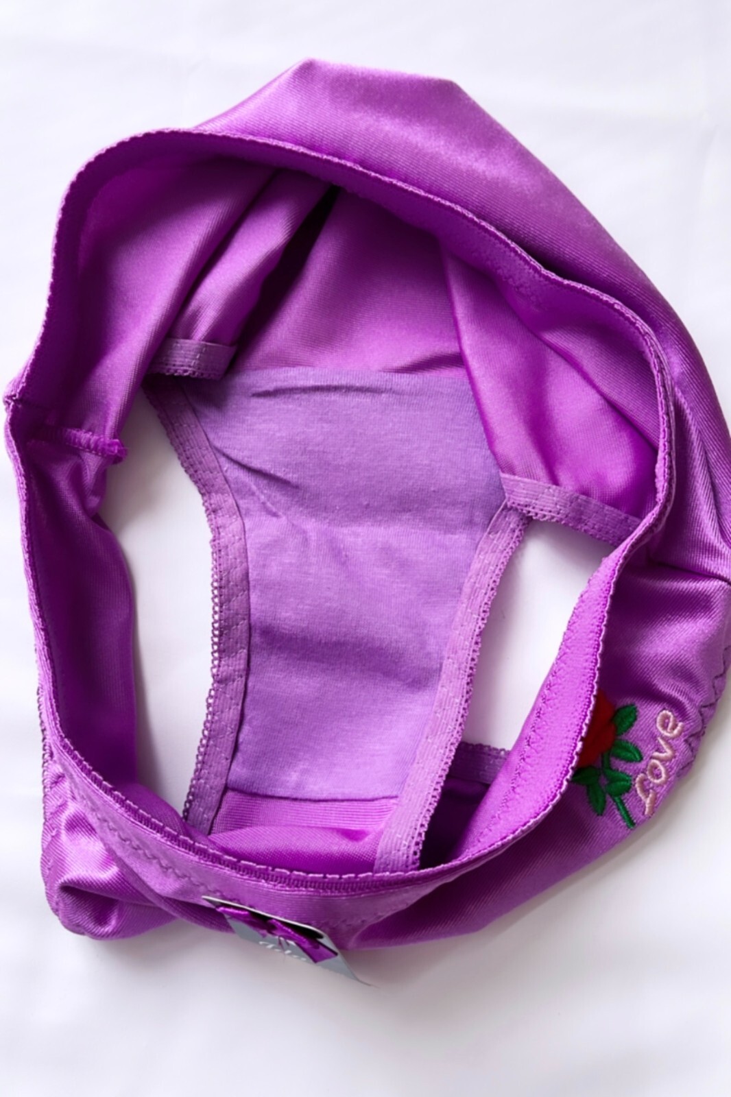 Lot 6 Women Coco High Cut Full Coverage Satin Shiny Bikini Panties Underwear M
