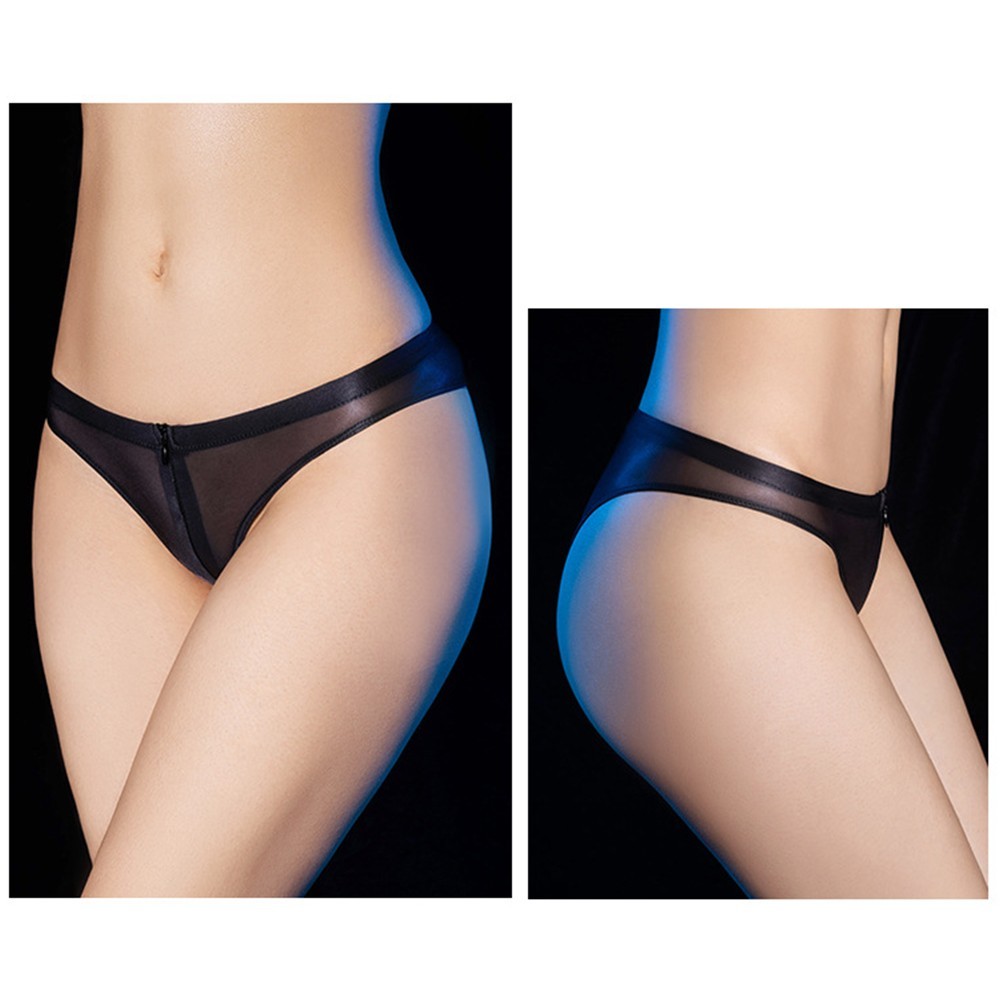 Shiny Glossy Open Crotch Briefs for Women’s for lingerie Crothless Underwear