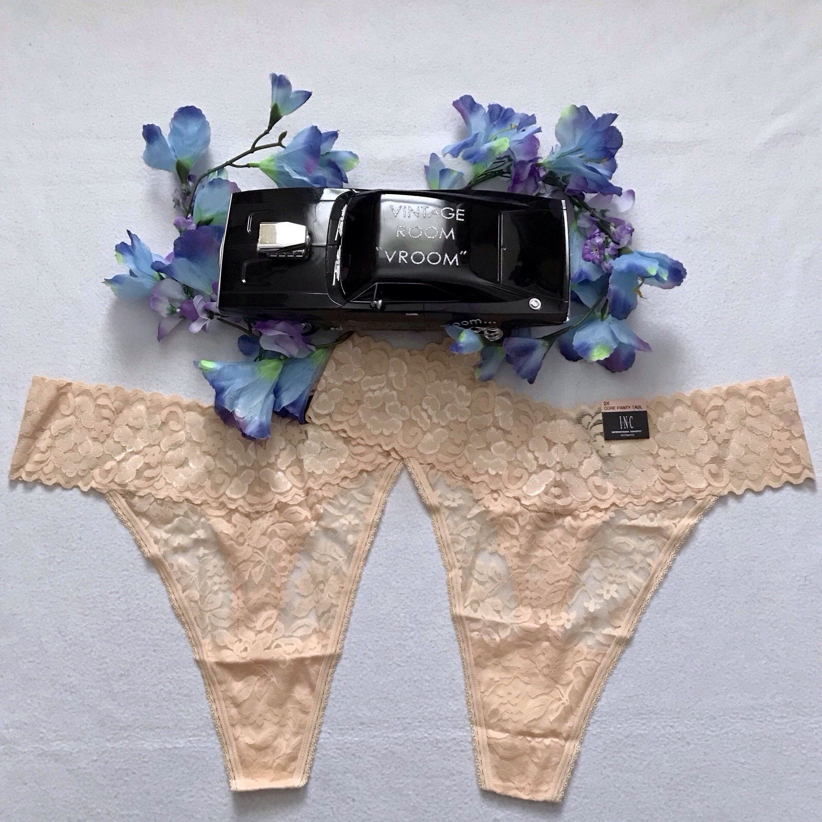 Inc Int. Concepts NWT 2 Beige Lace Thongs Bundle Women 3X *Pls See Description*