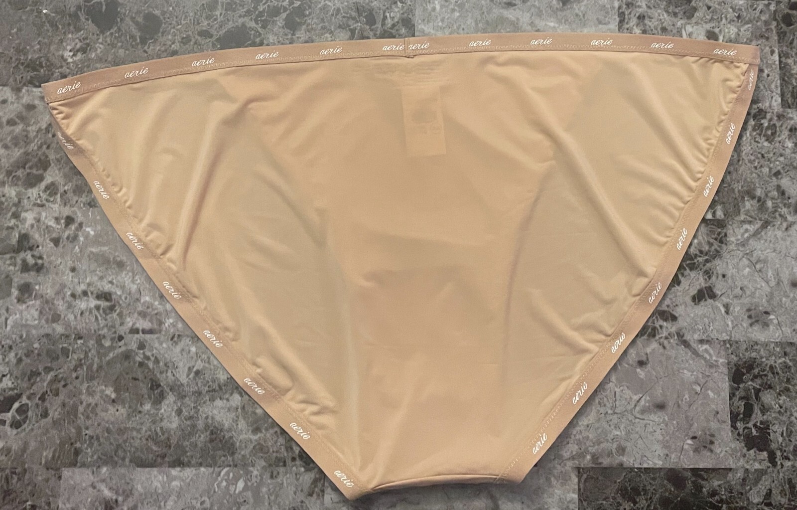 AERIE AMERICAN EAGLE XXL NUDE SMOOTH THIN NYLON SPANDEX STRING BIKINI PANTIES