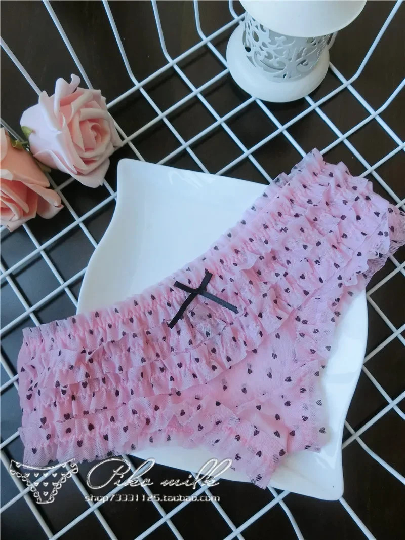 Fashion Low Waist Lingerie Cute Sweet Female Panties Underwear Cake Layer.